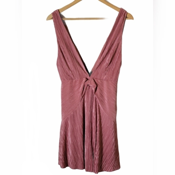 Free People Twist & Shout Pink Mini Dress Size 0 - Picture 9 of 15
